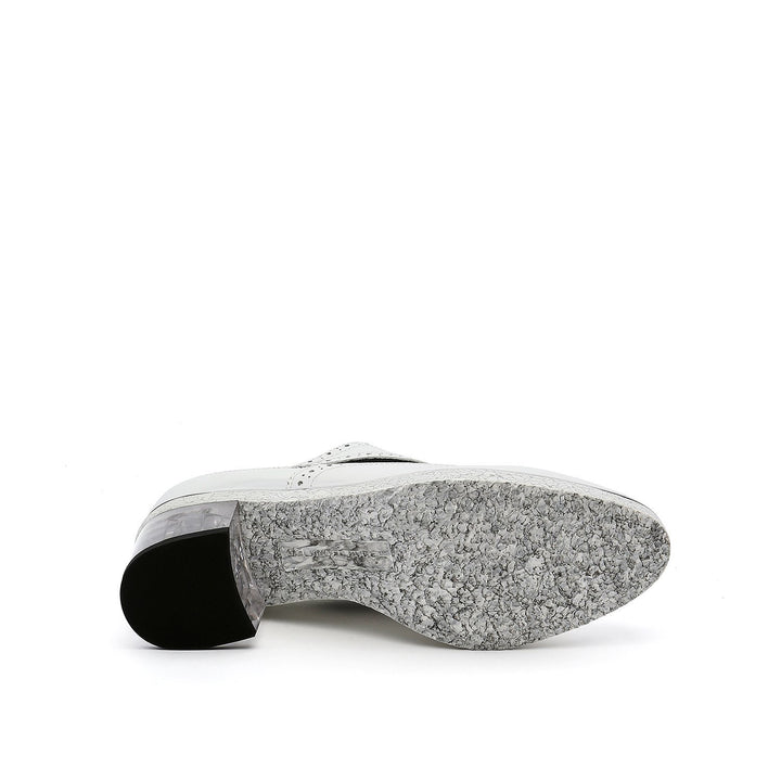 brogue white + marble bottom view