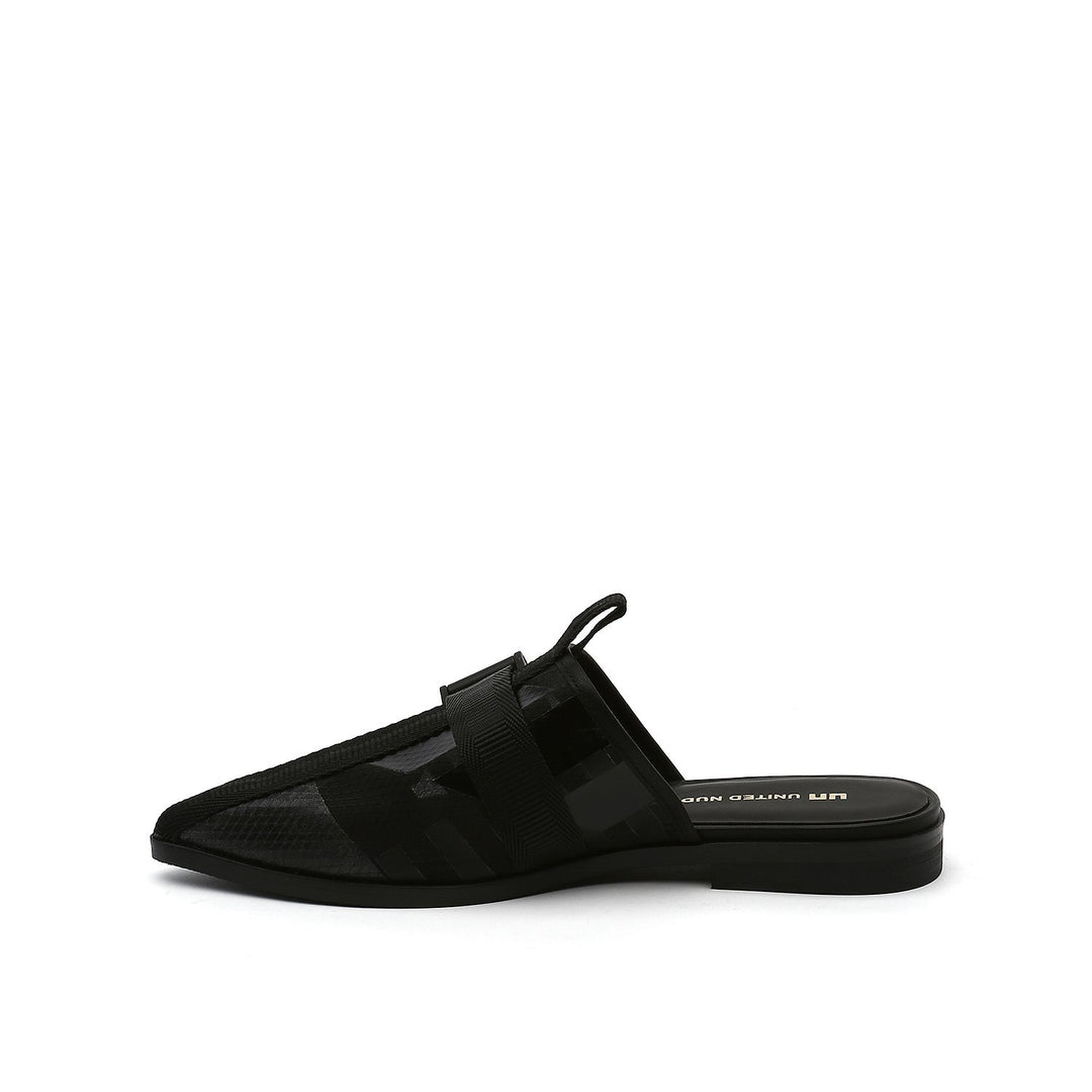 calli mule lo black printed mesh in view