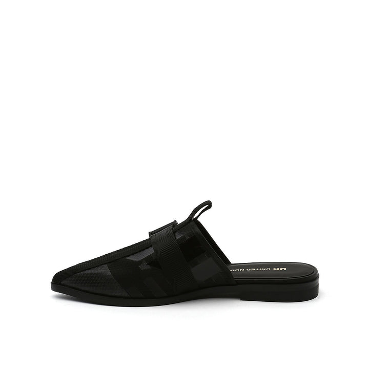 calli mule lo black printed mesh in view