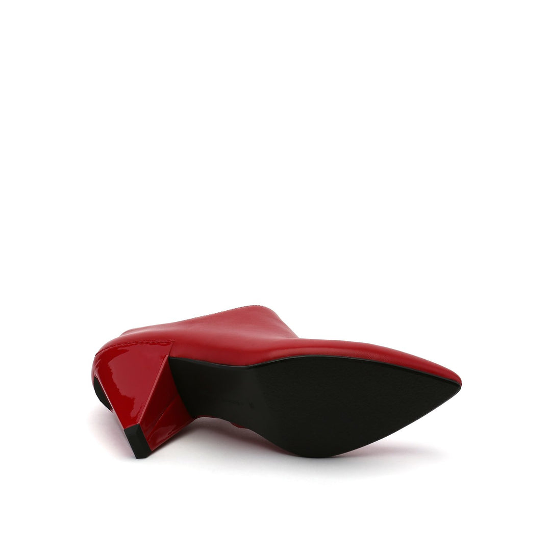 delta pure pump deep red bottom view