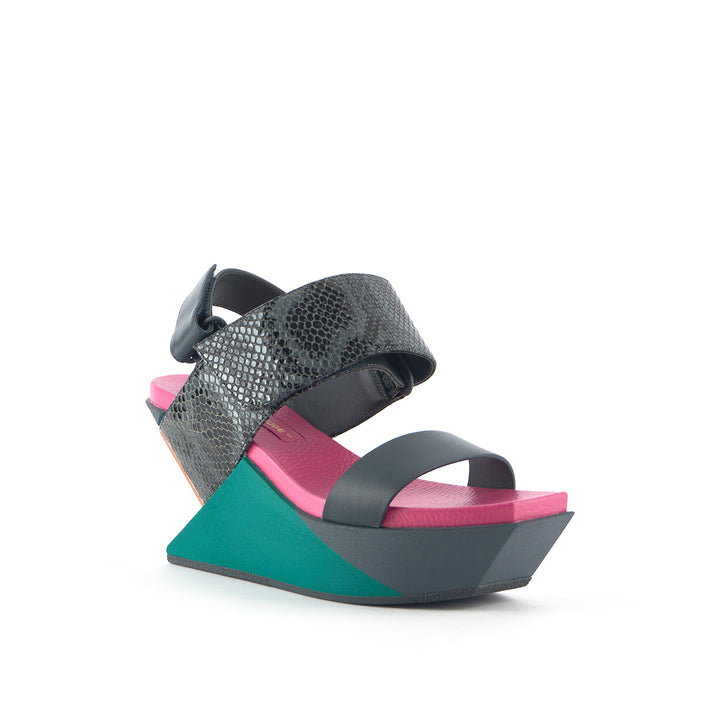 delta wedge sandal candy snake angle out view