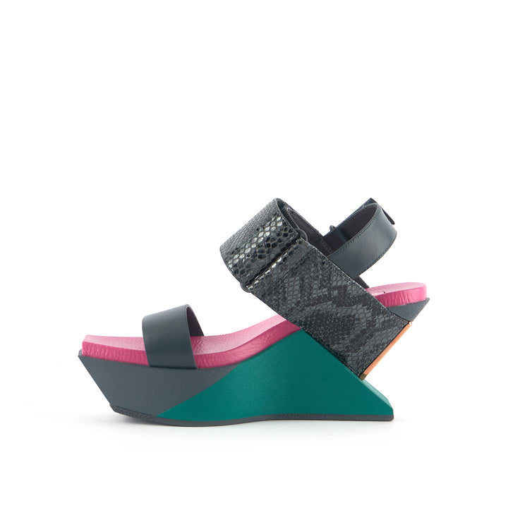 delta wedge sandal candy snake in view