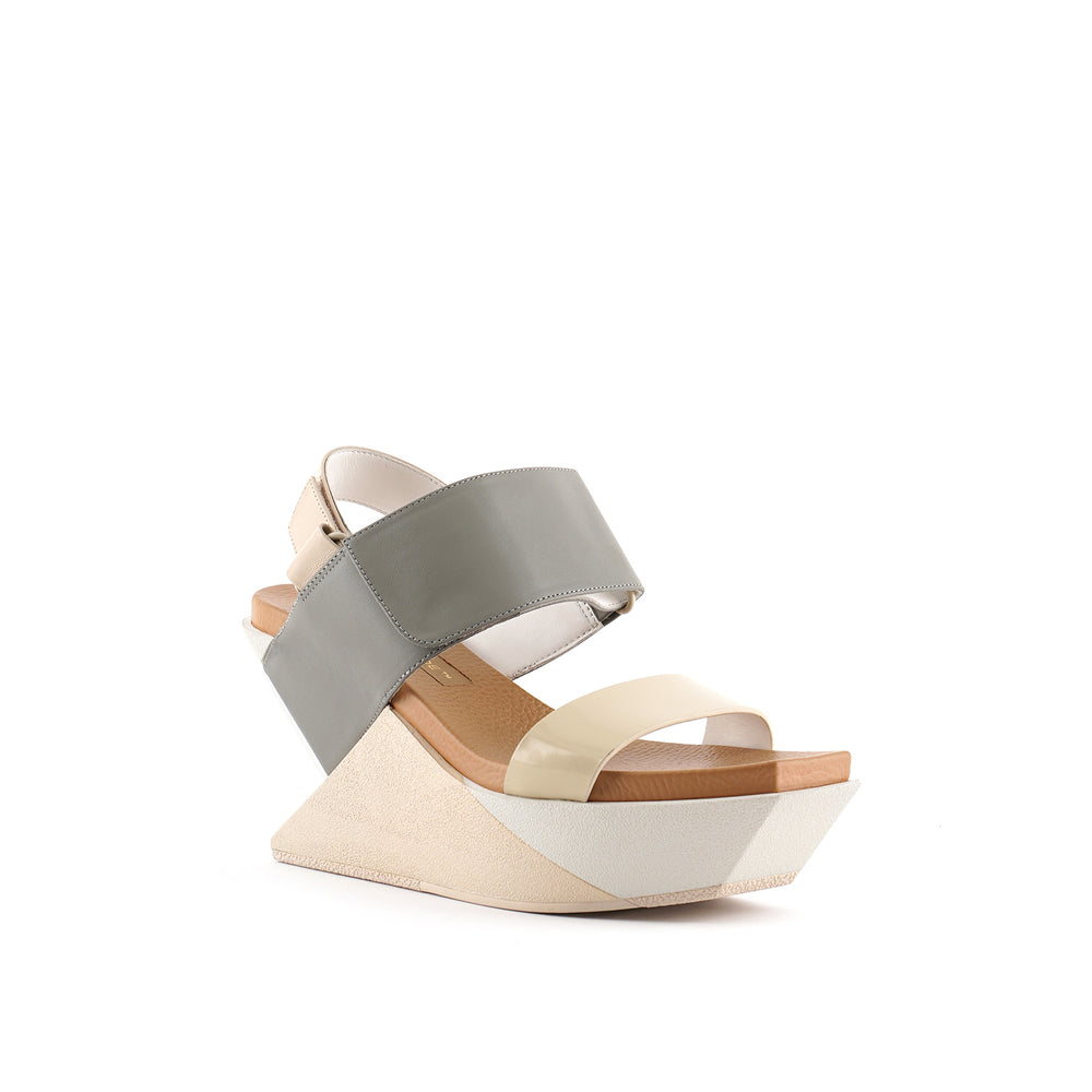 delta wedge sandal nude angle out view