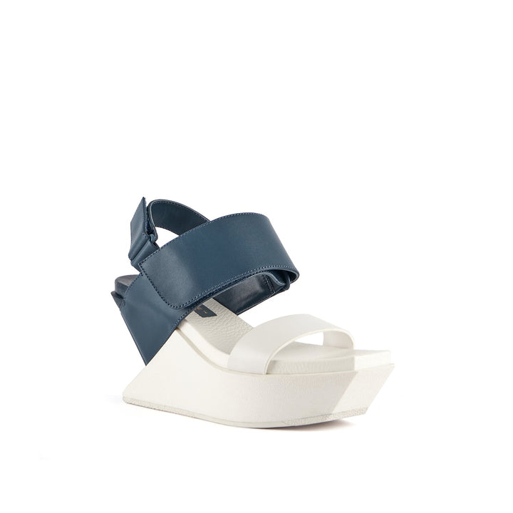 delta wedge sandal deep blue angle out view