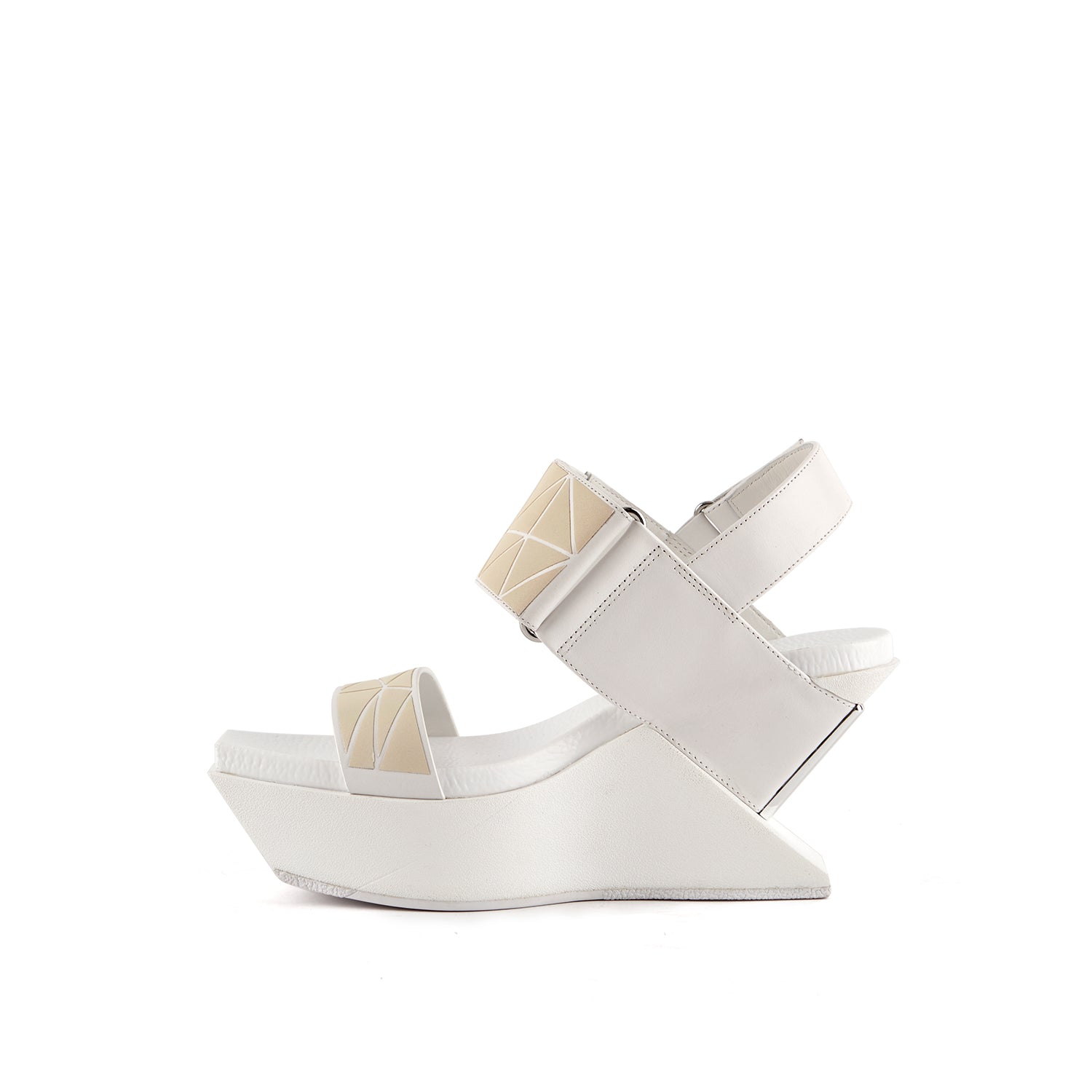 Dimension Delta Wedge Sandal - White – United Nude