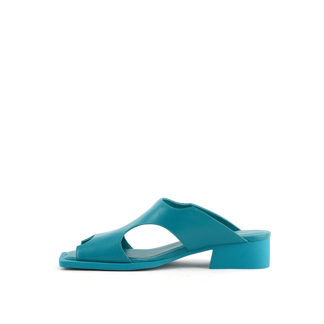 fin sandal turquoise green inside view