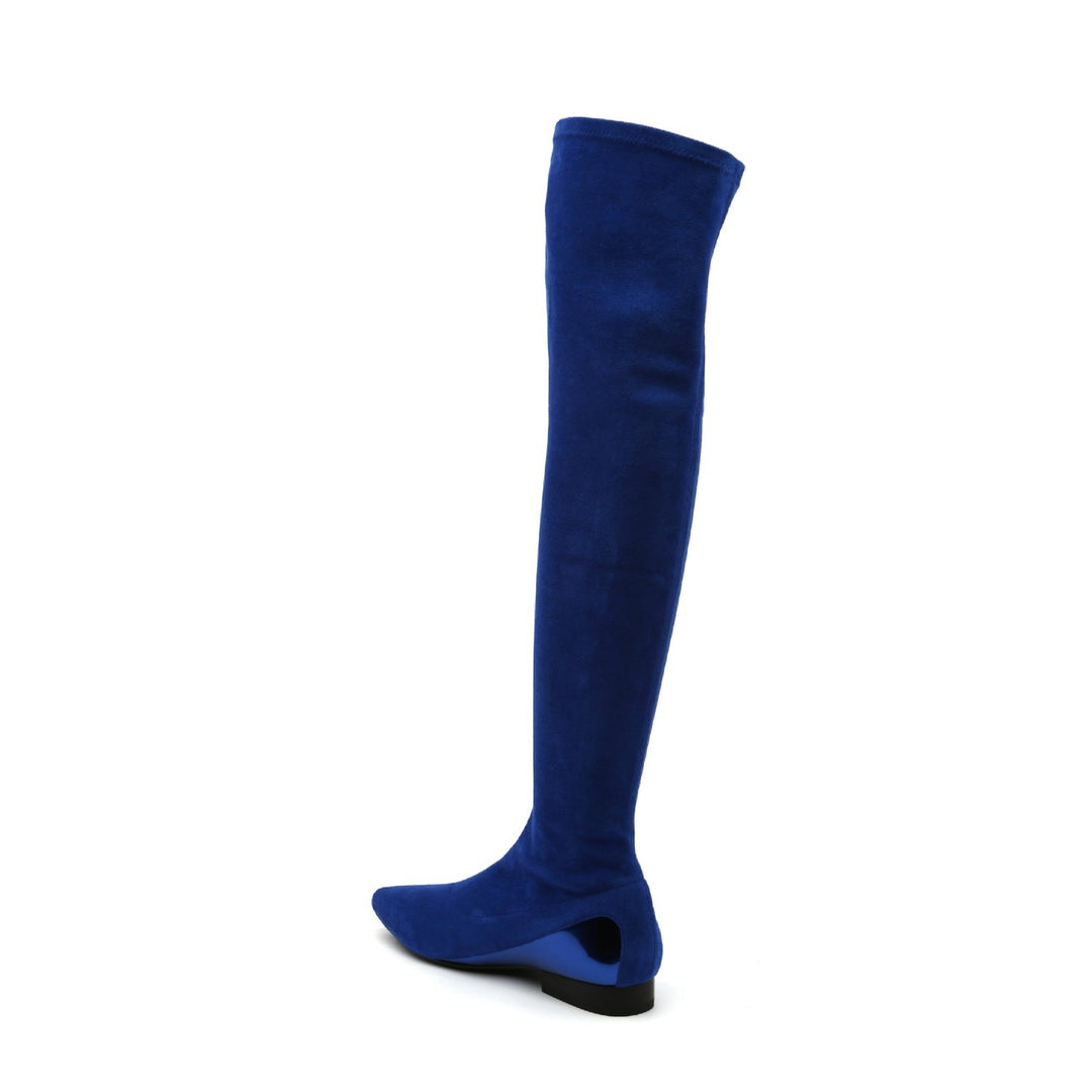flow thigh boot lo cobalt blue angle in