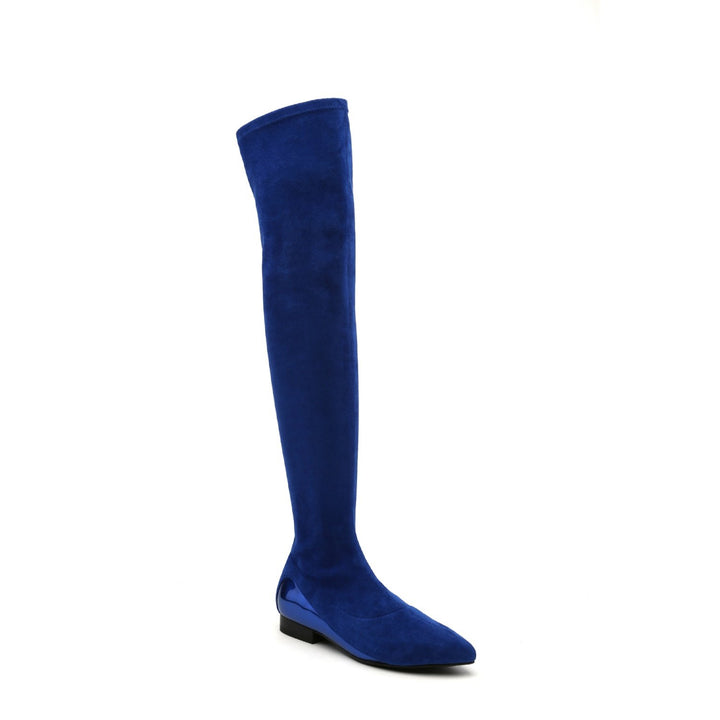 flow thigh boot lo cobalt blue angle out