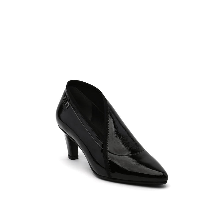 fold lite mid black patent angle out view