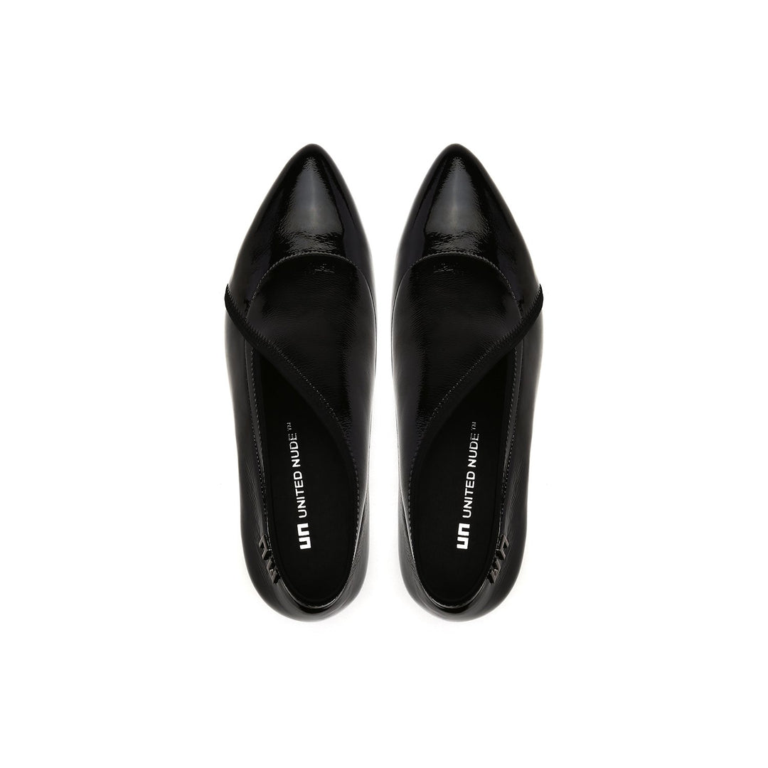 fold lite mid black patent top view