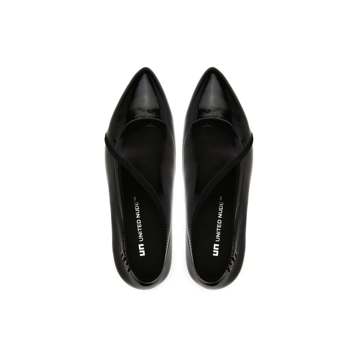 fold lite mid black patent top view