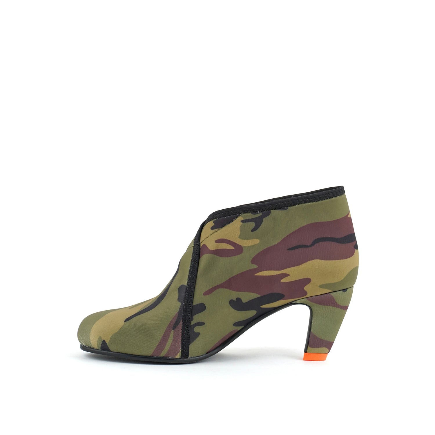 Amazon.com | Pointed High-Heel Fashion Camouflage Boots Pattern Thin  Women's Mid- Women's boots Wide Boots for Women Flat (Orange, 6.5) |  Knee-High