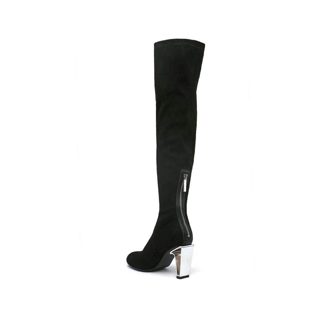 icon tall boot hi black angle in view