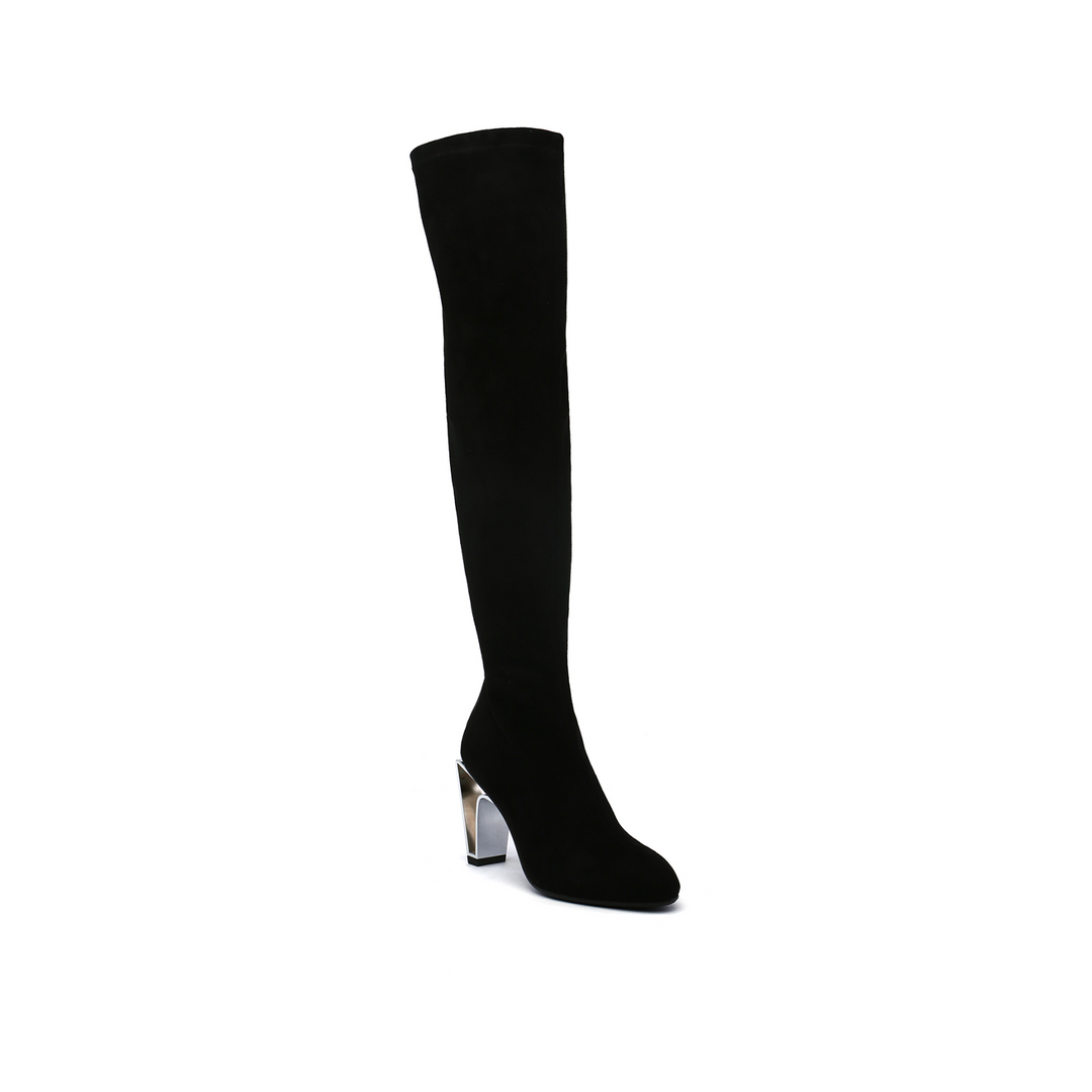 icon tall boot hi black angle out view
