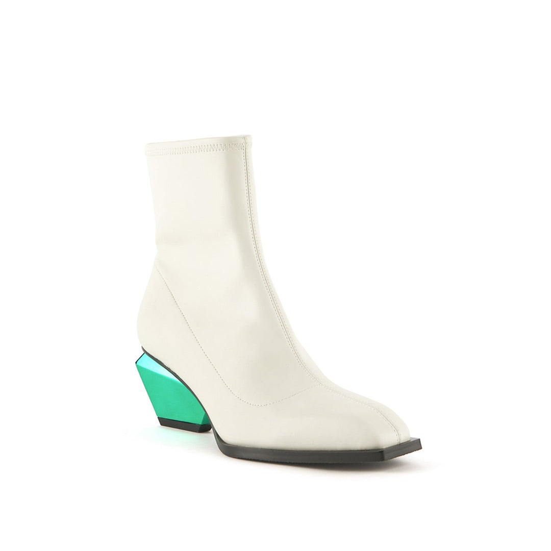 jacky bootie white green 2 angle out view aw23