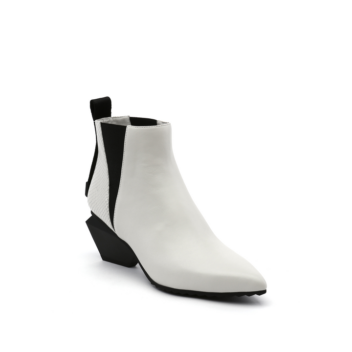 jacky tek bootie mid white angle out view