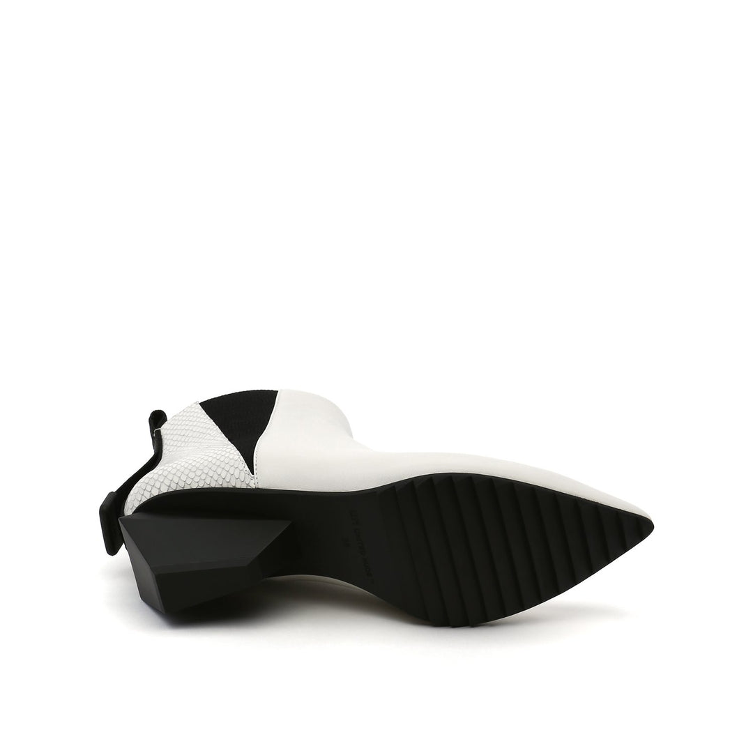 jacky tek bootie mid white bottom view