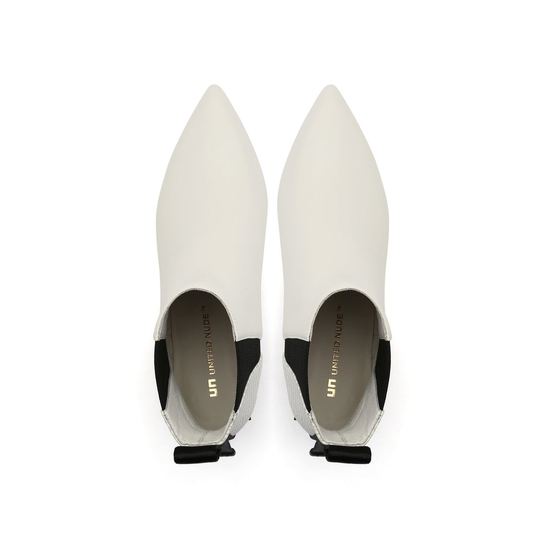 jacky tek bootie mid white top view