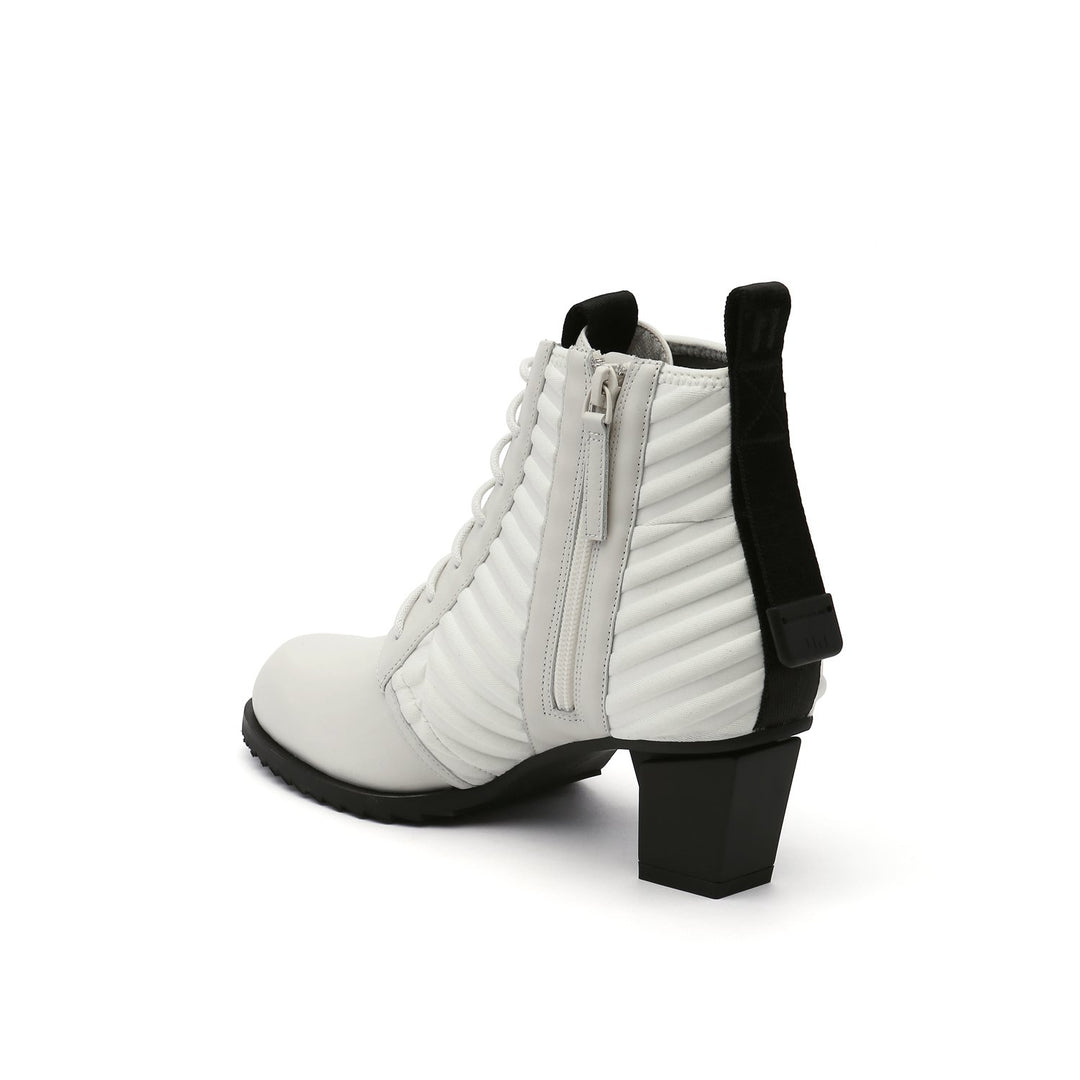 lev lace bootie white angle in view