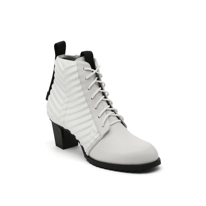 lev lace bootie white angle out view