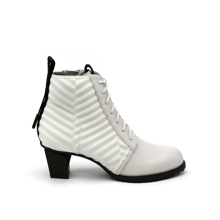 lev lace bootie white out view