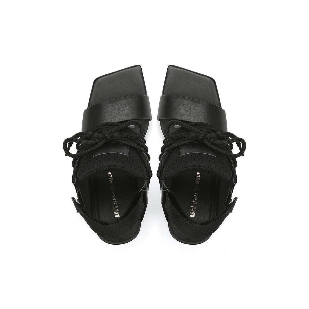 lev sport sandal hi black top view