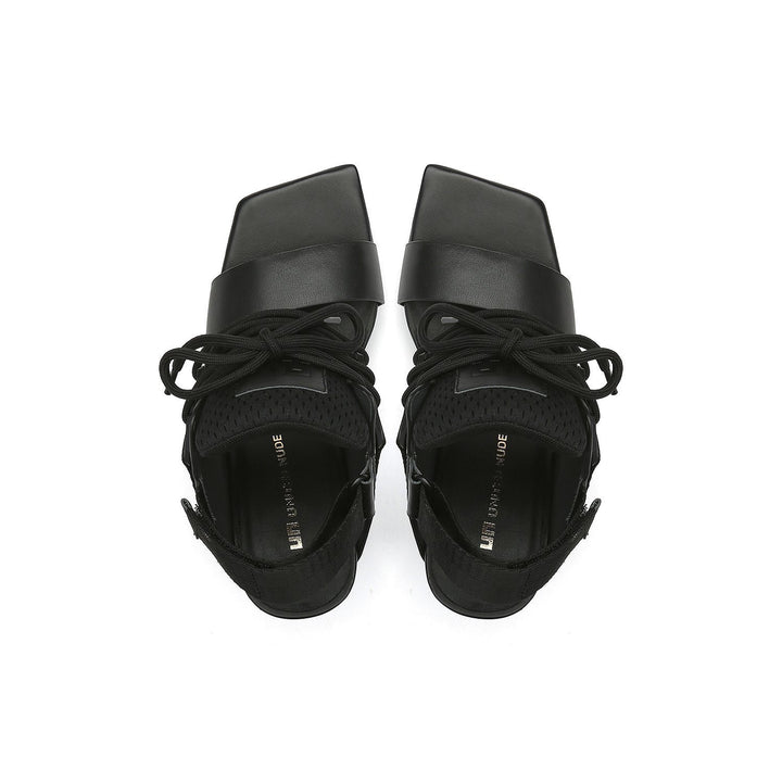 lev sport sandal hi black top view