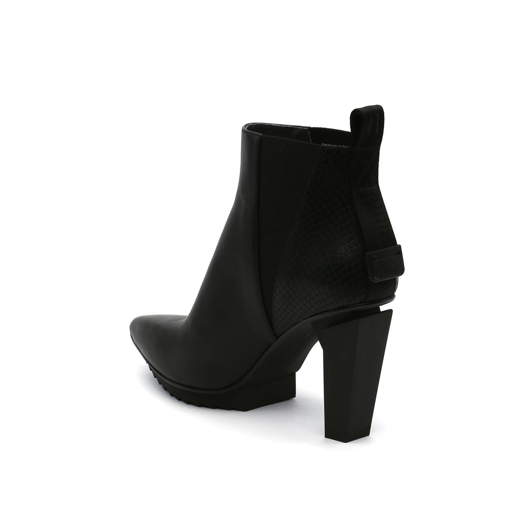 lev tek bootie hi black angle in view