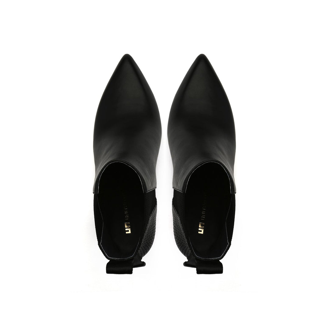 lev tek bootie hi black top view