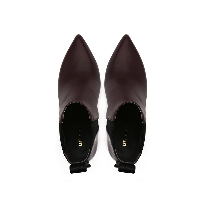 lev tek bootie hi bordeaux top view