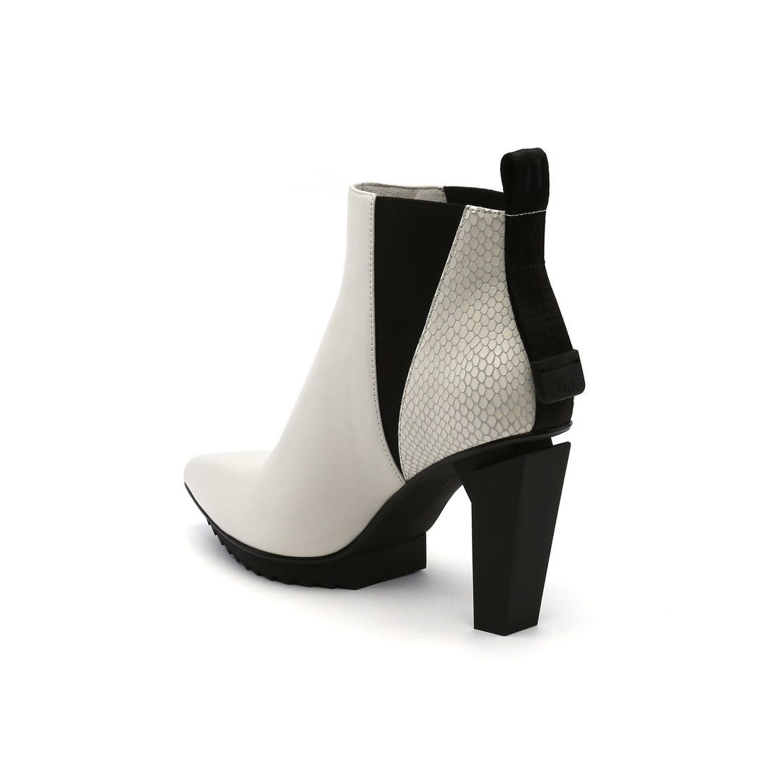 lev tek bootie hi white angle in view