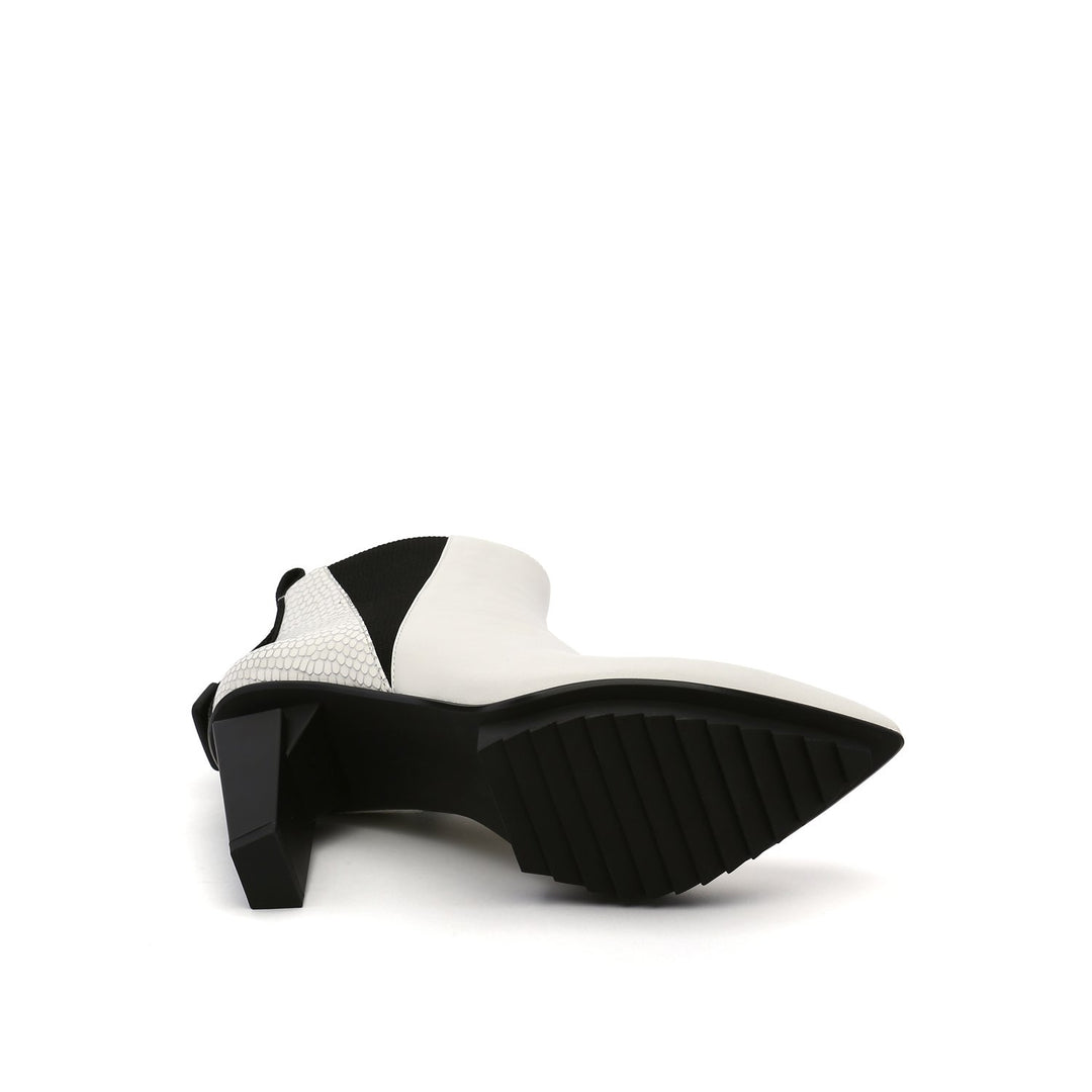 lev tek bootie hi white bottom view
