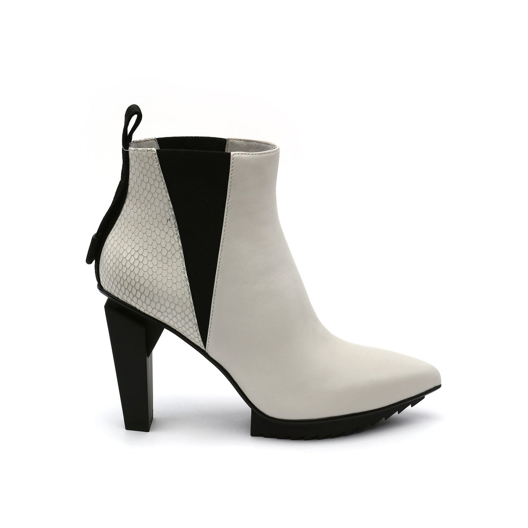 lev tek bootie hi white out view