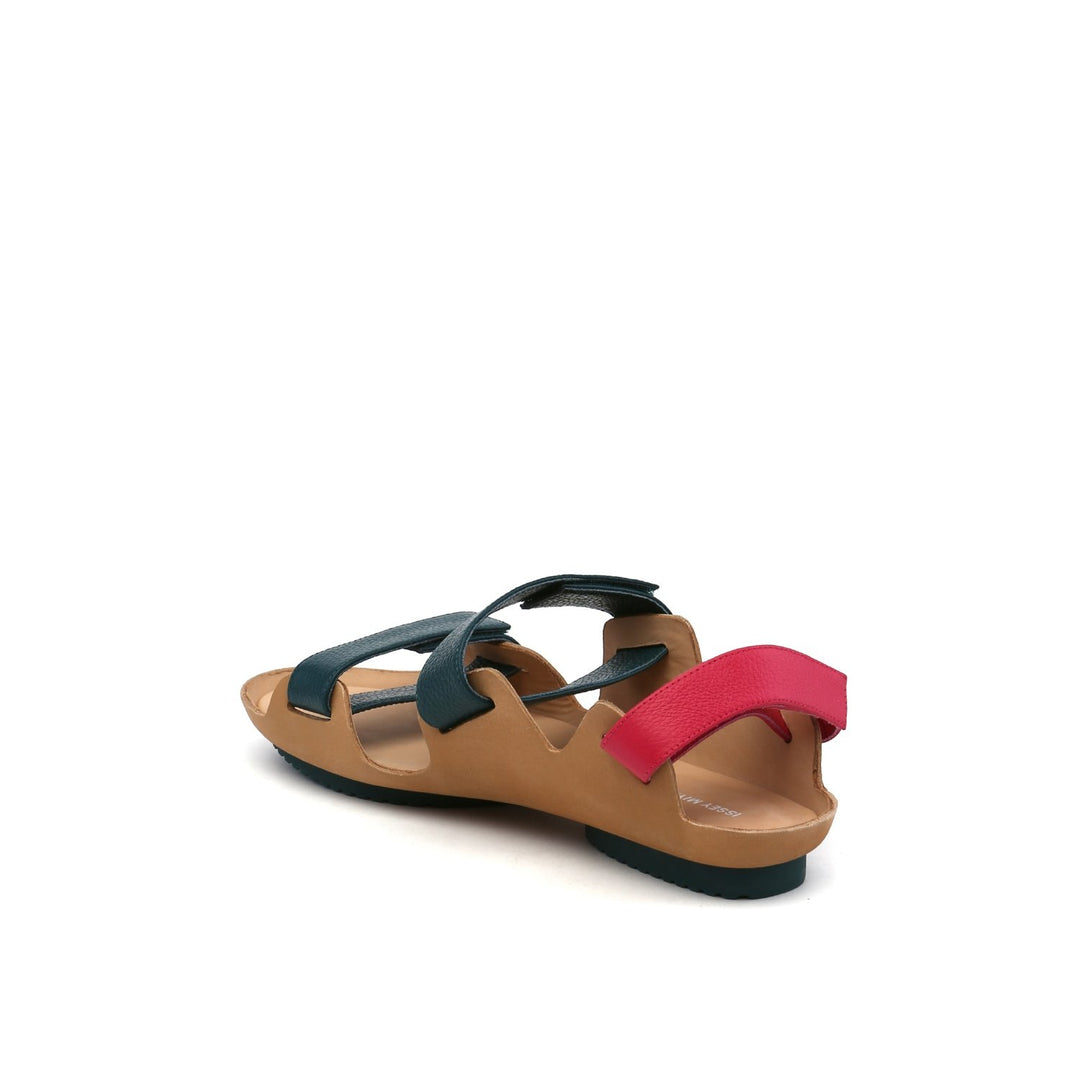 lilt sandal green + pink angle in view