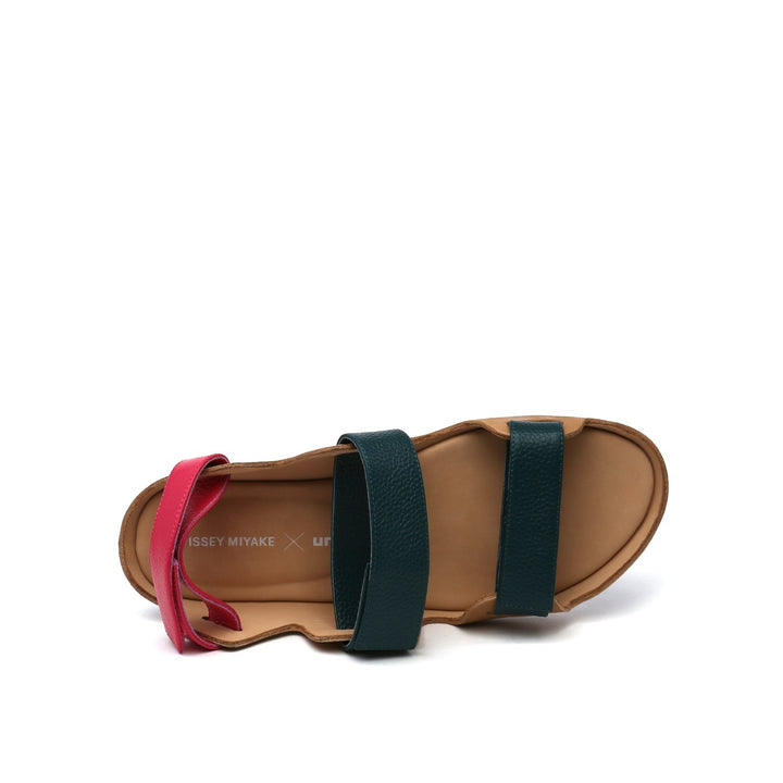lilt sandal green + pink top view