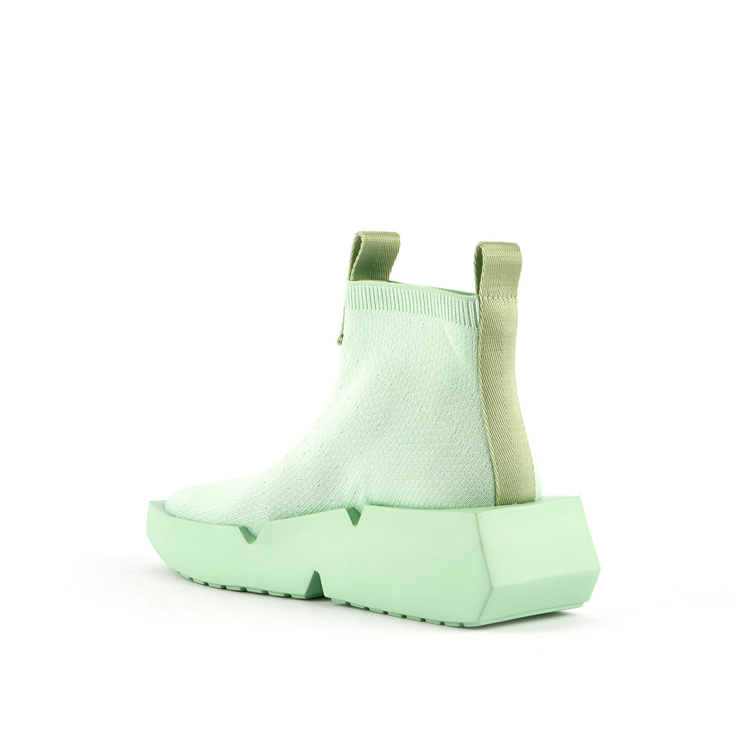 mega sock quiet green angle in view