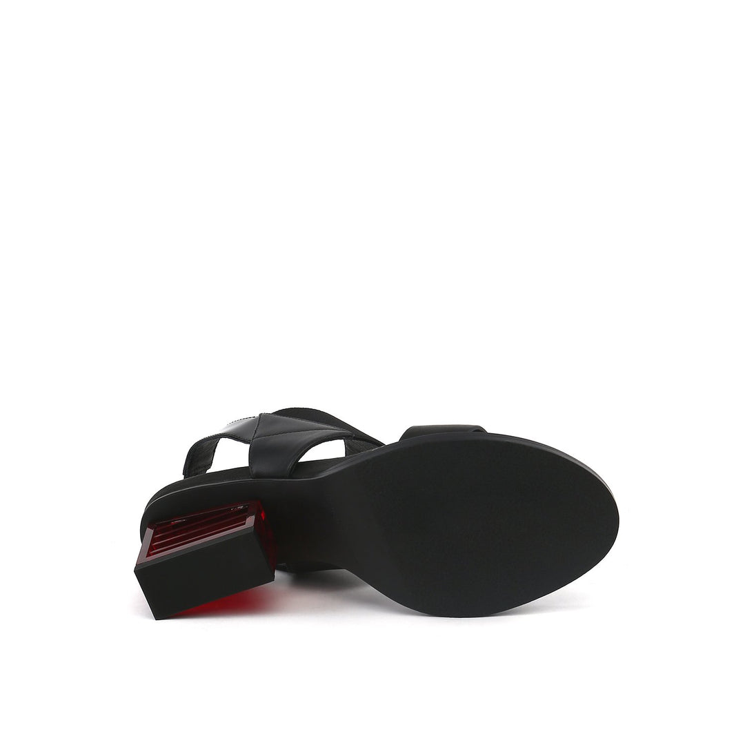 mid rise slingback black bottom view