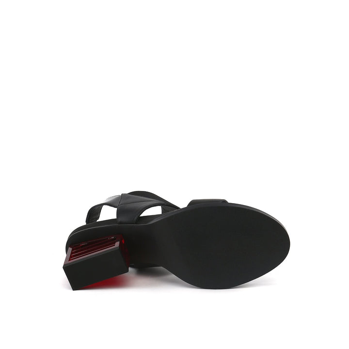 mid rise slingback black bottom view