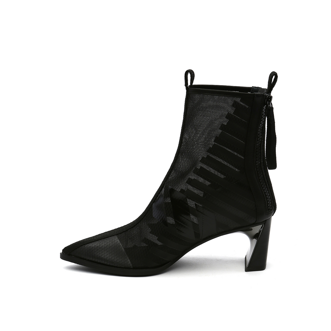 molten calli mid black printed mesh in view