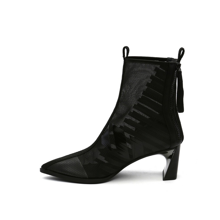 molten calli mid black printed mesh in view