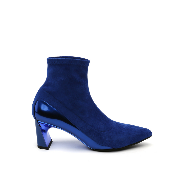 molten flow ankle boot mid cobalt blue out view