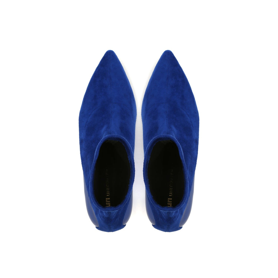 molten flow ankle boot mid cobalt blue top view