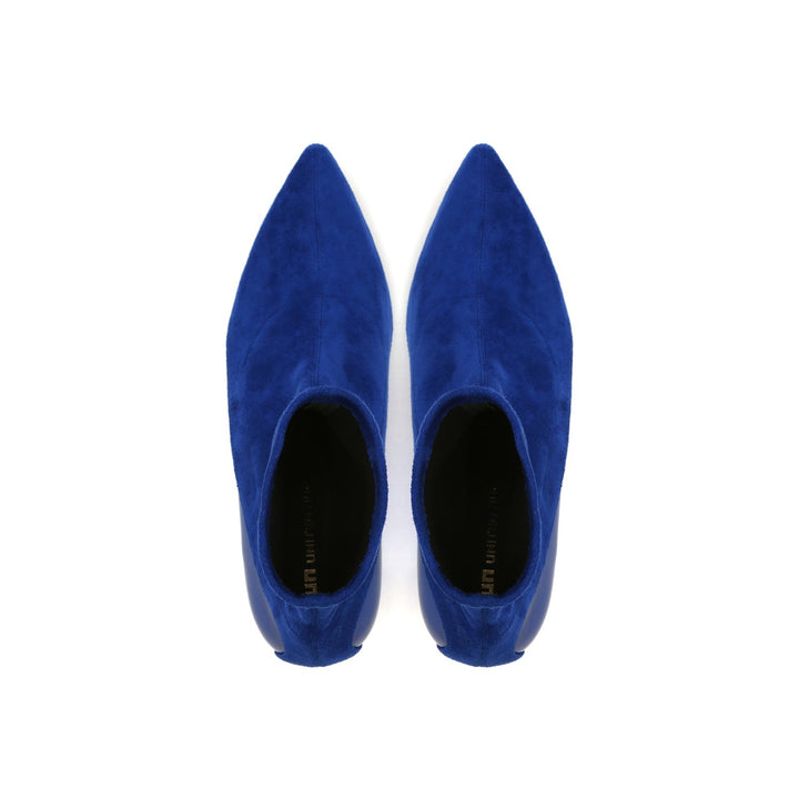 molten flow ankle boot mid cobalt blue top view