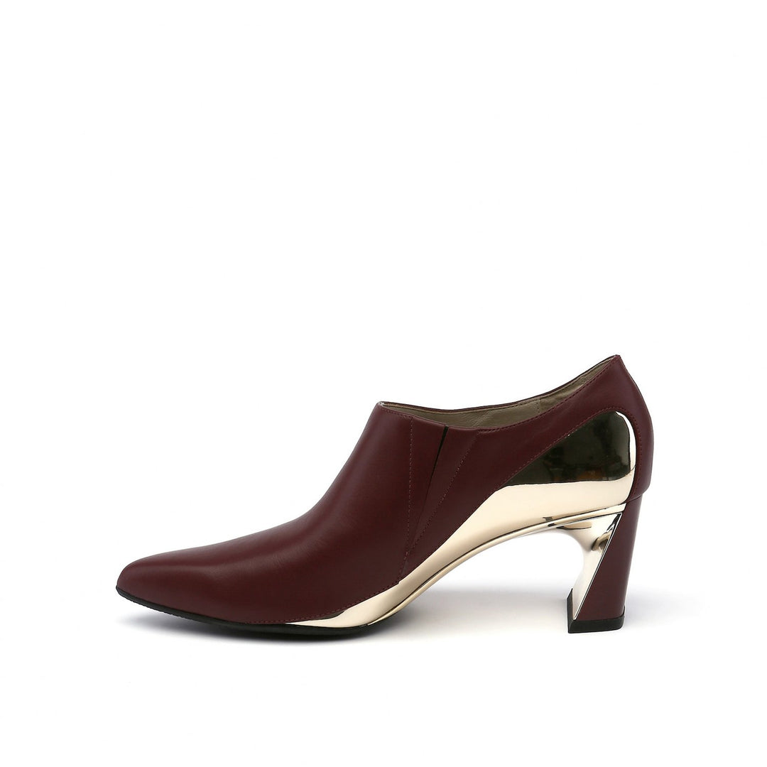 molten flow bootie mid burgundy in view