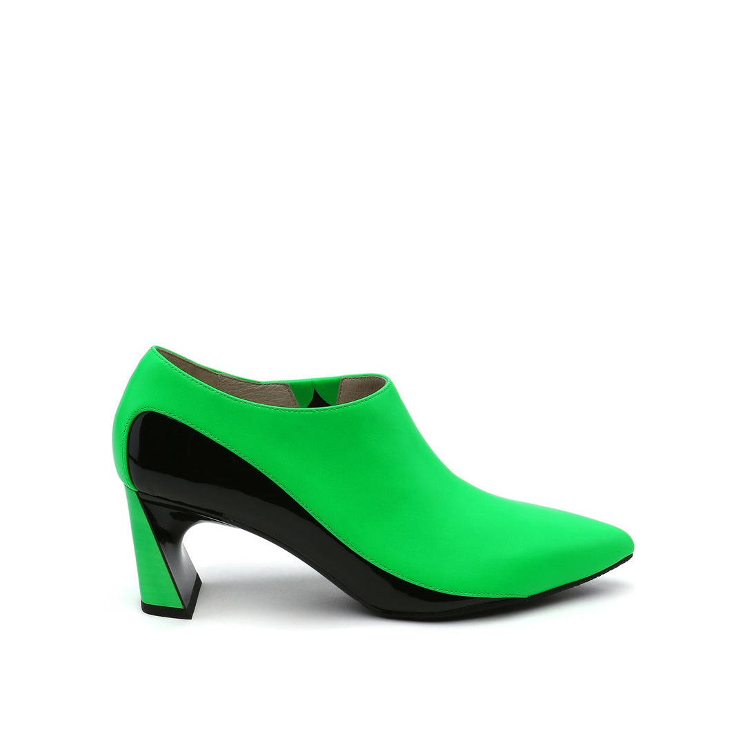 molten flow bootie mid neon green out view