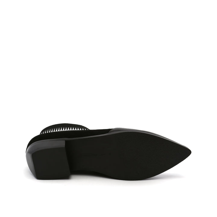 pop bootie lo black bottom view