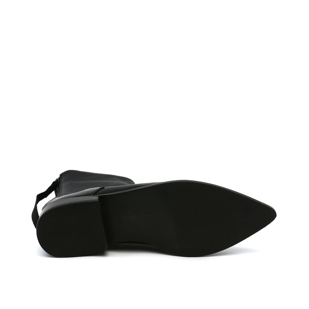 pure bootie black bottom view