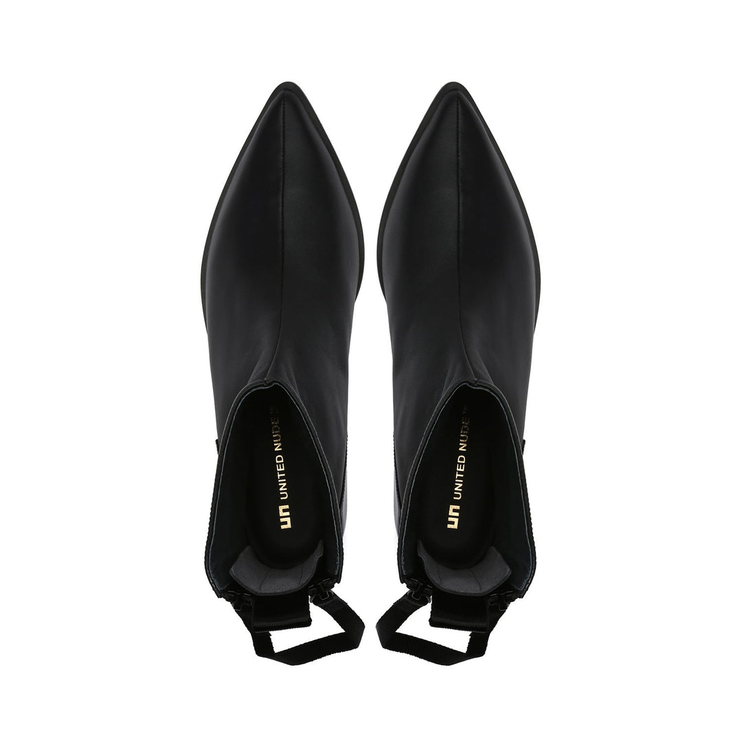 pure bootie black top view