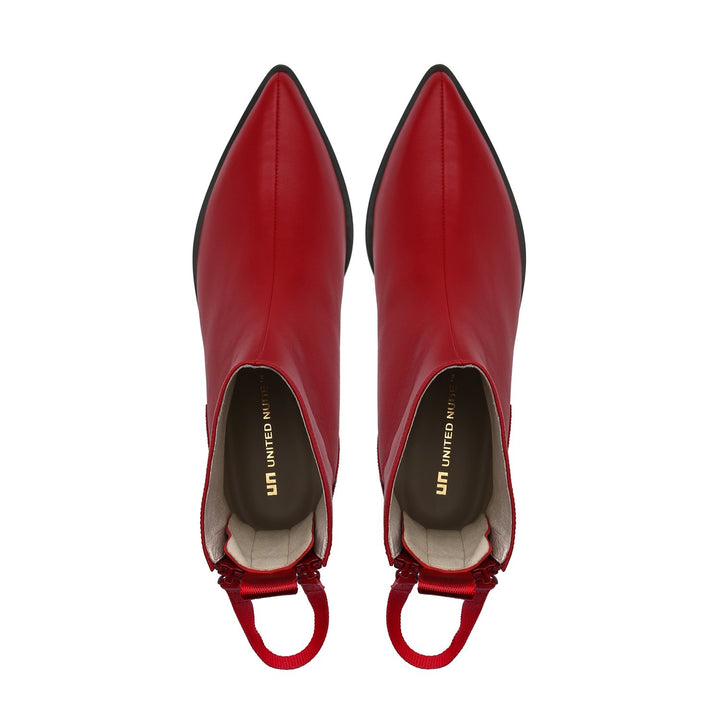 pure bootie deep red top view