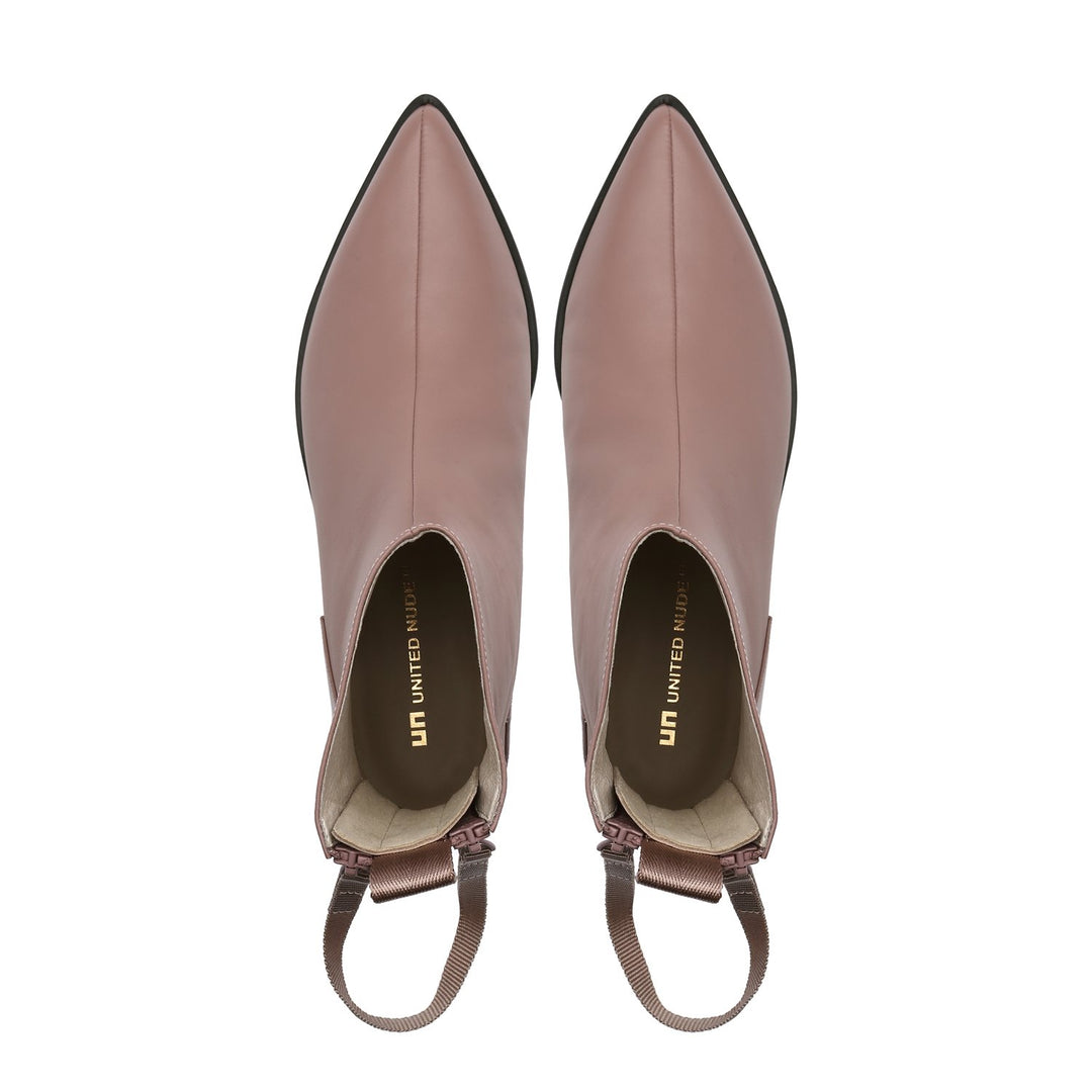 pure bootie dusty pink top view